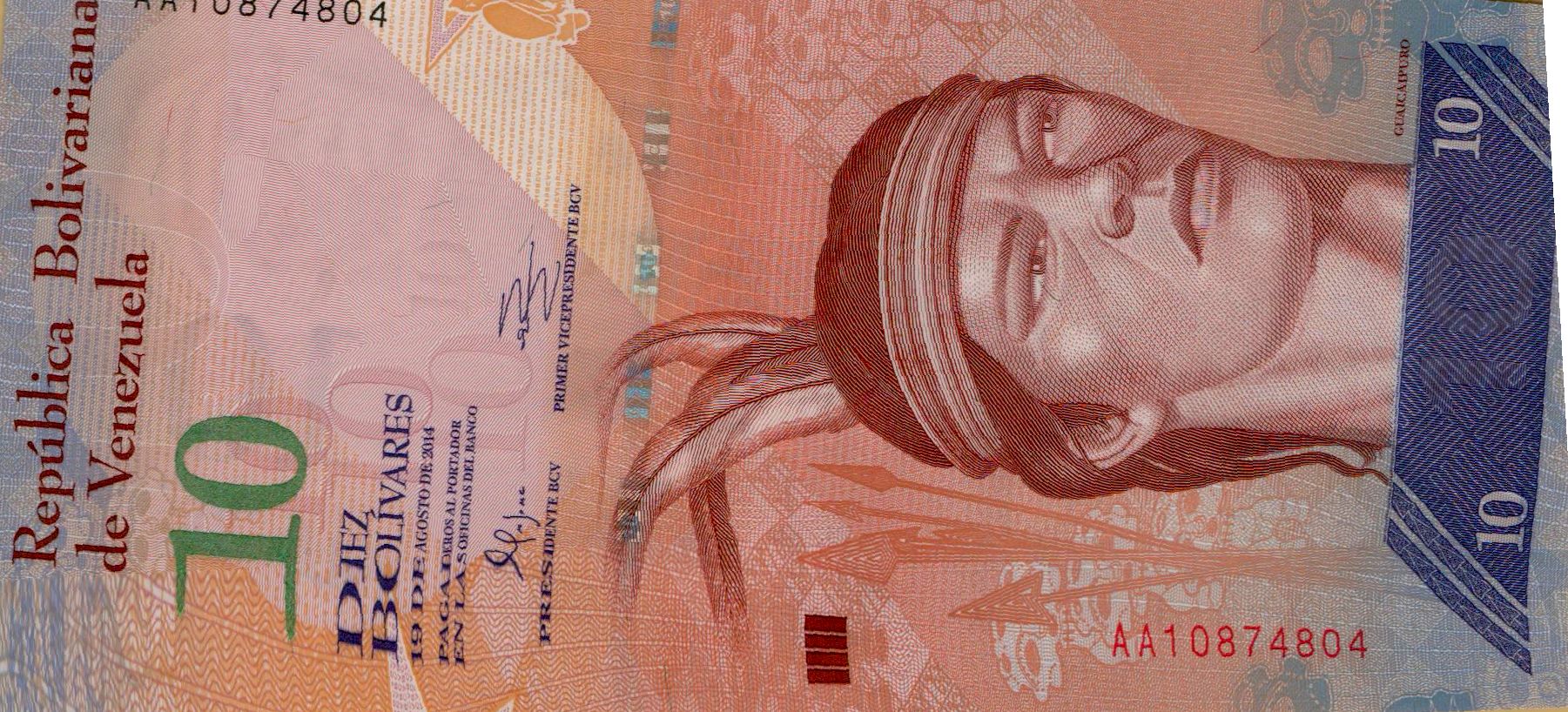 Venezuela 10 2014 UNC P-90/e